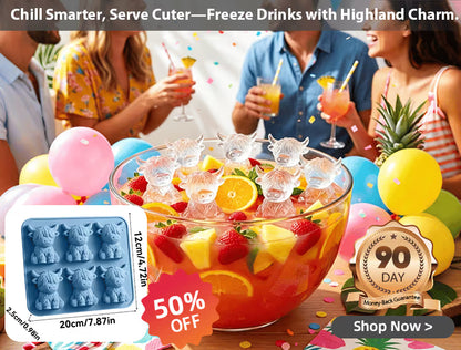 Highland Cow 3D Silicone Ice Cube Tray