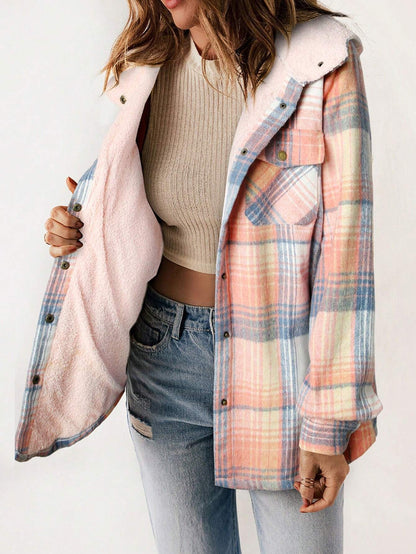 Cozy Plaid Teddy Jacket