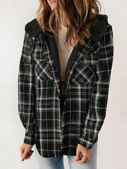 Cozy Plaid Teddy Jacket