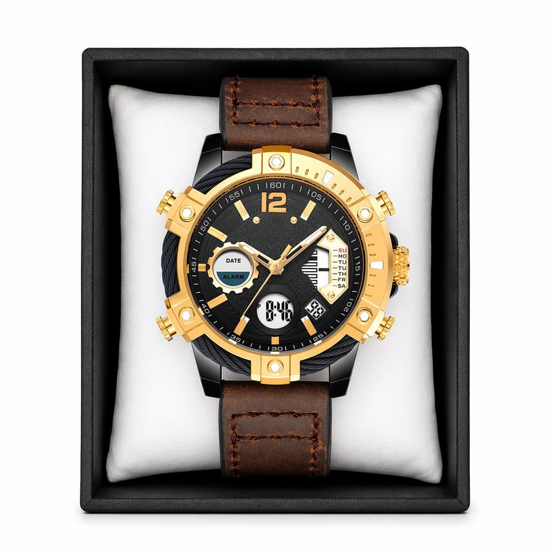 Men's Dual Display Quartz Watch