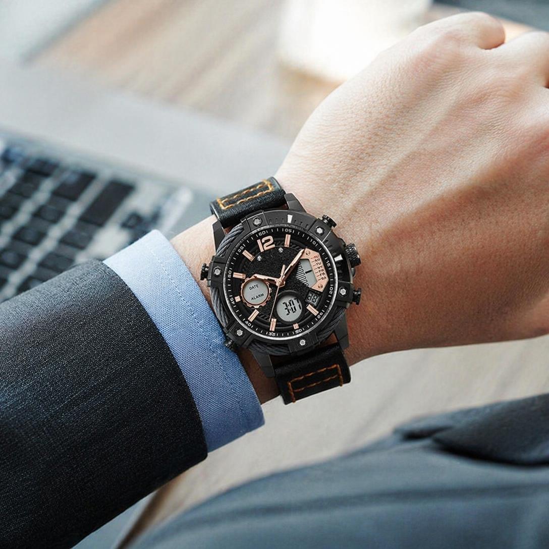 Men's Dual Display Quartz Watch