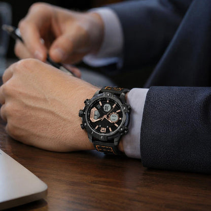 Men's Dual Display Quartz Watch