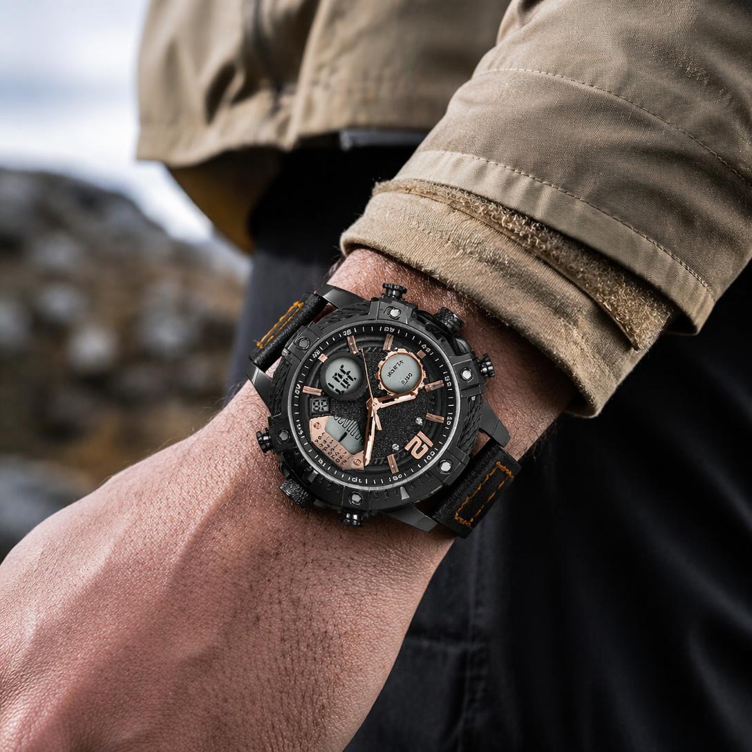 Men's Dual Display Quartz Watch