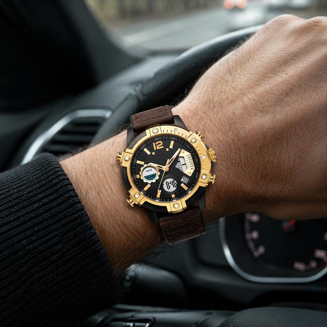 Men's Dual Display Quartz Watch
