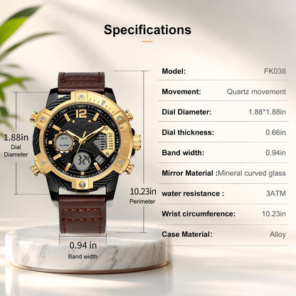 Men's Dual Display Quartz Watch