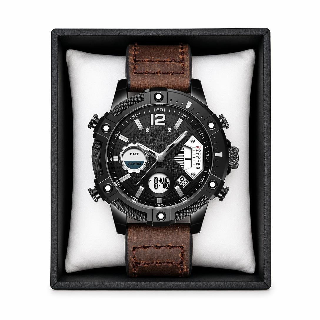 Men's Dual Display Quartz Watch
