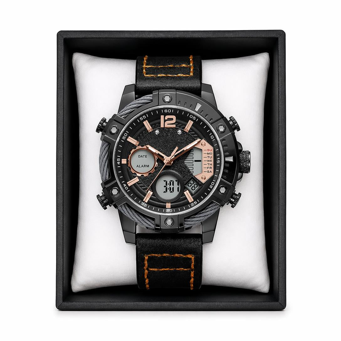 Men's Dual Display Quartz Watch