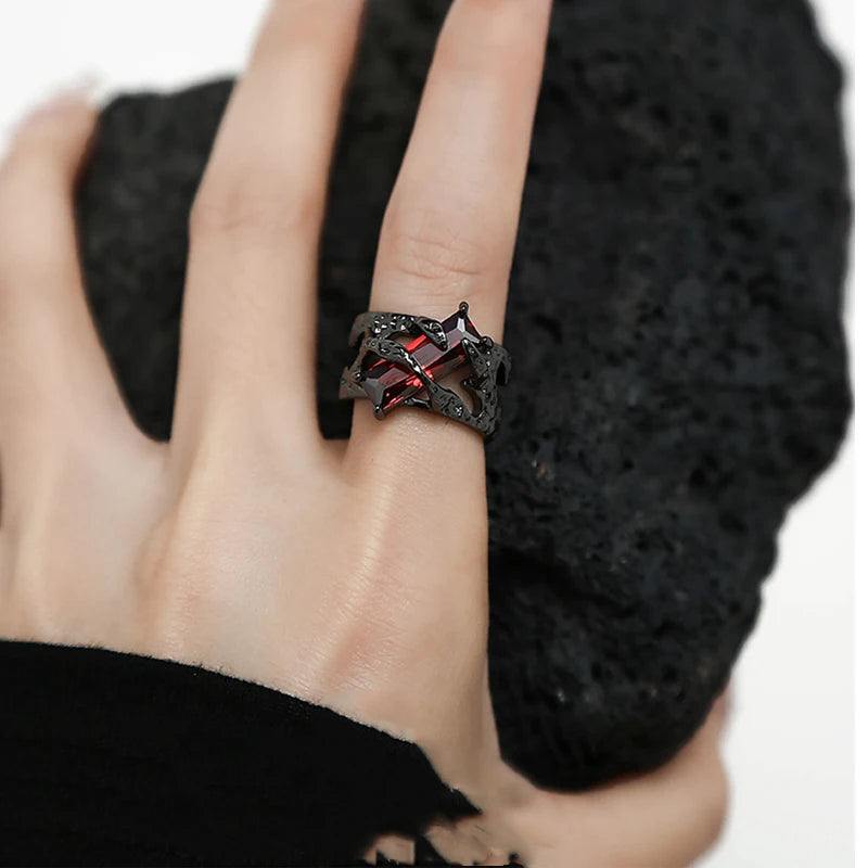 Dragon Stone Punk Ring