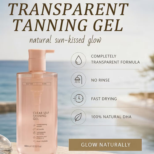 Clear Self Tanning Gel☀️Sun-assisted tanning takes just 4–6 hours