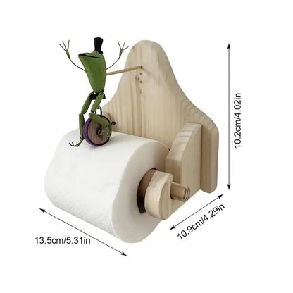 Frog Bicycle Toilet Paper Holder