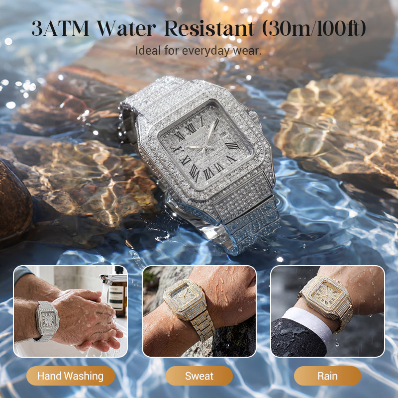 ✨Luxury Square Rhinestone Watch – Elegant Sparkle for Every Occasion✨