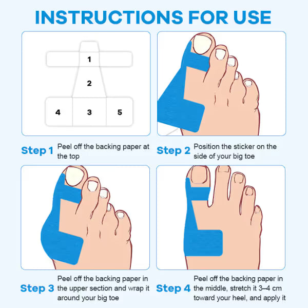 20PCS Pre-Cut Kinesiology Tape for Bunions