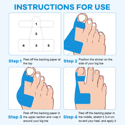 20PCS Pre-Cut Kinesiology Tape for Bunions