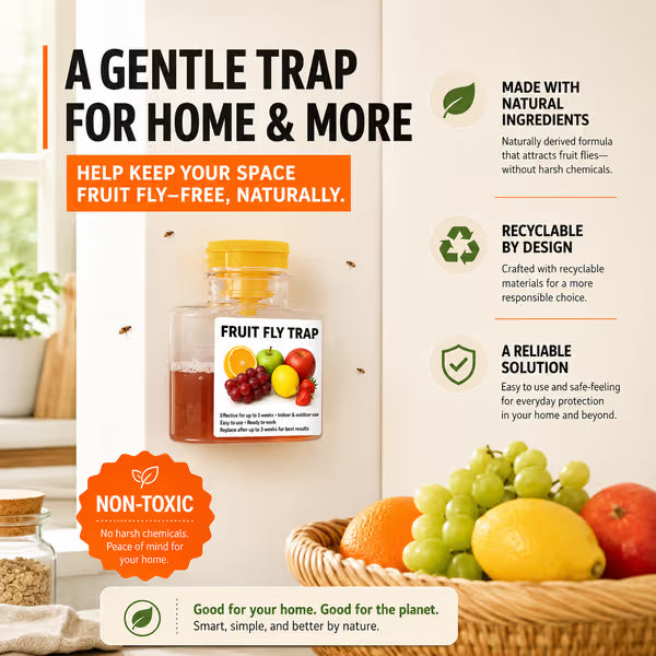 🔥Ultra-Strong Fruit Fly Trap - User Friendly (Up to 3 Weeks per Bottle)