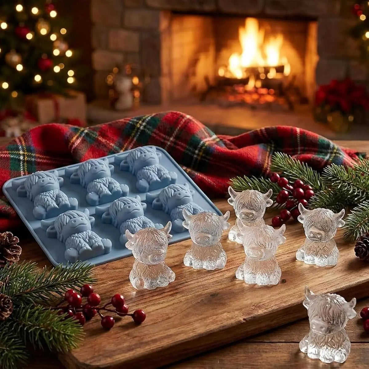 Highland Cow 3D Silicone Ice Cube Tray
