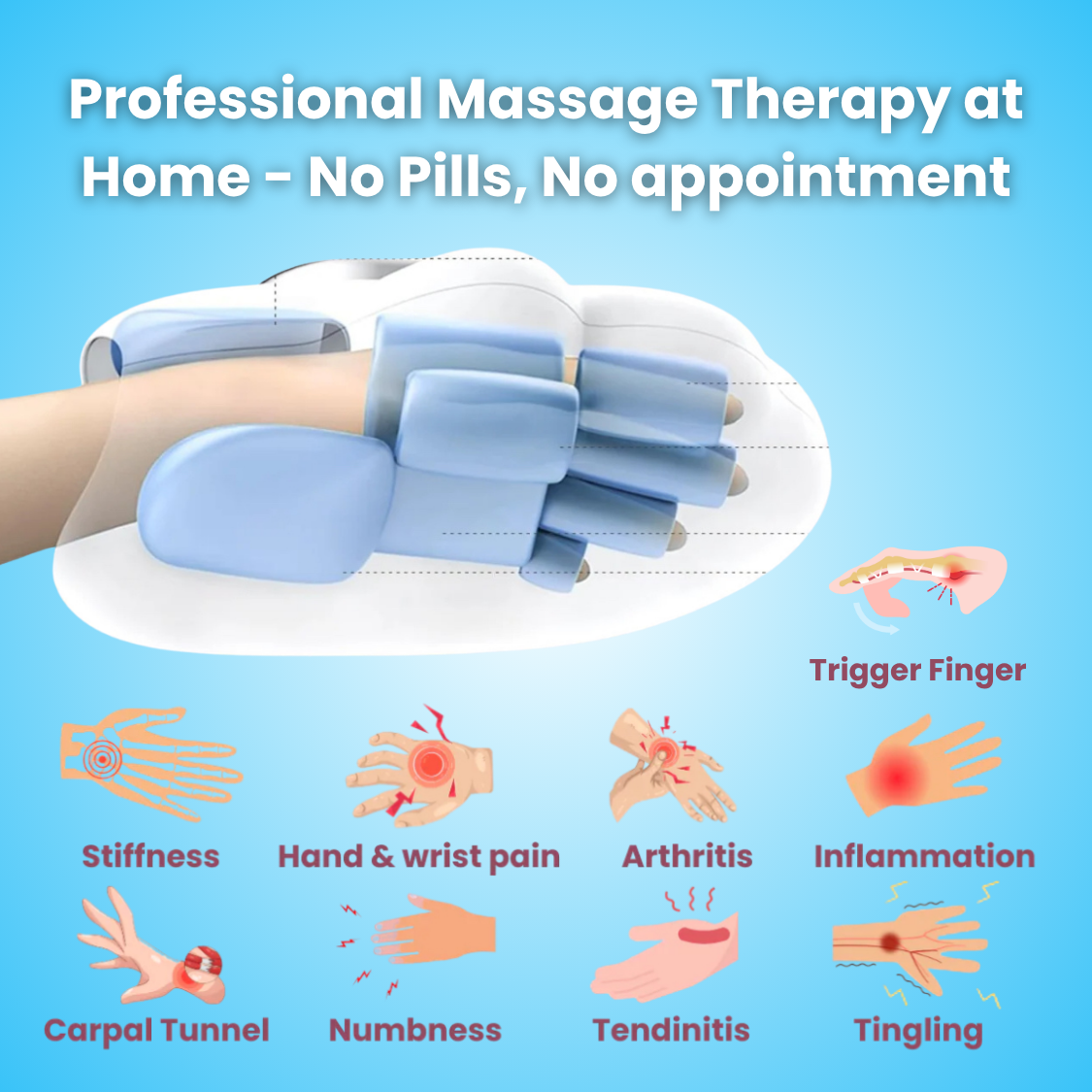 Hand Massager - Support for Joint, Inflammation & Pain