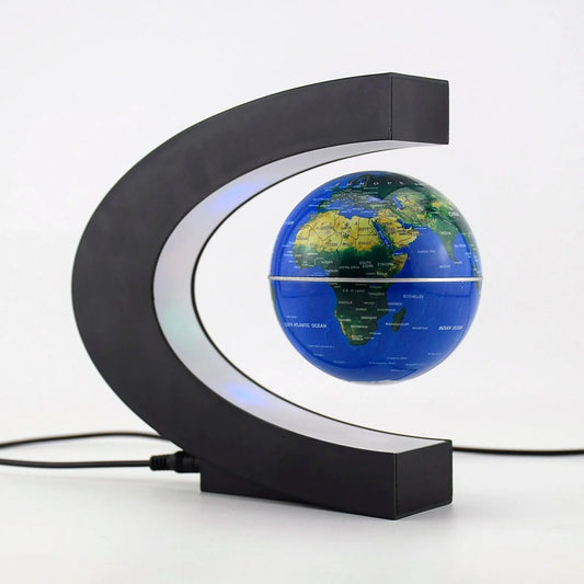 Enchanting Levitating Globe: LED World Map Antigravity Lamp - Heart Crafted Gifts