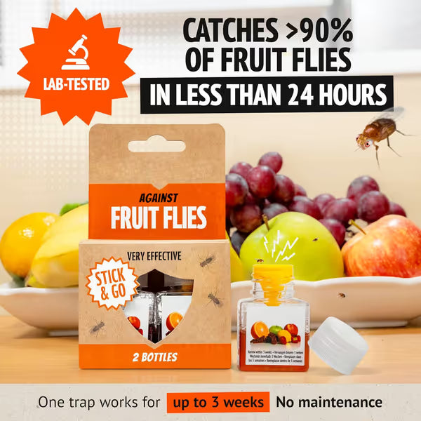 🔥Ultra-Strong Fruit Fly Trap - User Friendly (Up to 3 Weeks per Bottle)