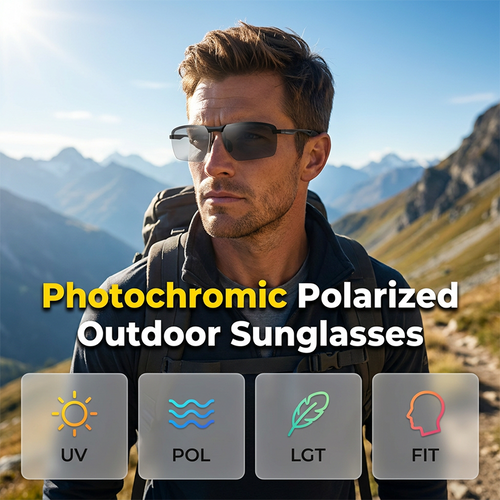 🎁New Arrival 50% OFF💥Men & Women Photochromic Sunglasses with Polarized Anti-Glare Lenses