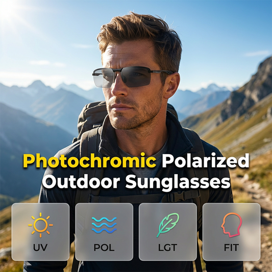 🎁New Arrival 50% OFF💥Men & Women Photochromic Sunglasses with Polarized Anti-Glare Lenses