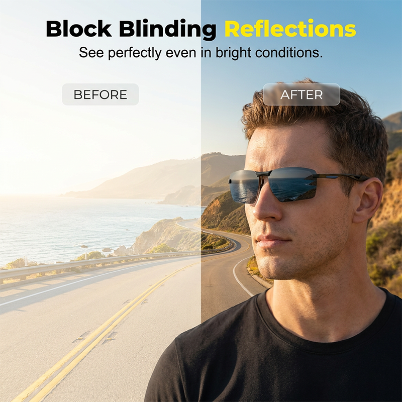 🎁New Arrival 50% OFF💥Men & Women Photochromic Sunglasses with Polarized Anti-Glare Lenses