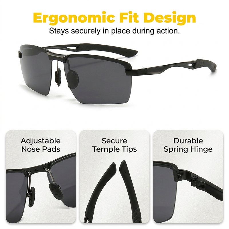 🎁New Arrival 50% OFF💥Men & Women Photochromic Sunglasses with Polarized Anti-Glare Lenses
